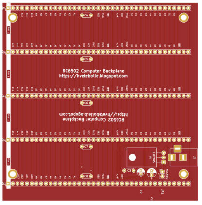 RC6502 Apple 1 Replica Backplane module PCB – Webshop HeinPragt.nl
