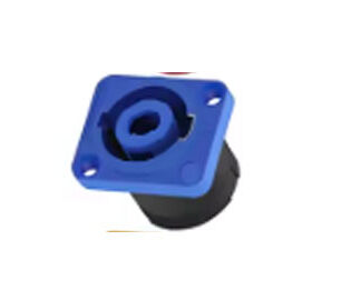 Speakon 4 polig chassis soldeer blauw