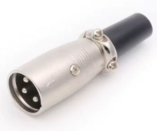 XLR plug metal 3 pins male