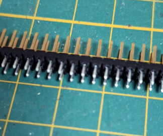 Header 2x17 pins zwart male 2,54mm