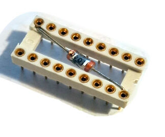 IC voetje (socket) 18 pins round blocking cap